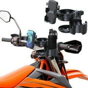 Foqnuq Motorcycle Cup Holder Phone Mount Durable Plastic Accessories for Bikes Easy Installation Suitable for Various Models
